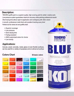 Chrome Effect Auto Graffiti Spray Paint with Low Odor Formulation for Versatile Substrate Use