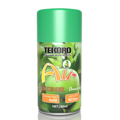 Tekoro Green Apple Flavour Air Freshener خودکار پر کردن اسپری با گواهینامه CE، RoHS، SGS، GMP و ظرفیت ≥200ml