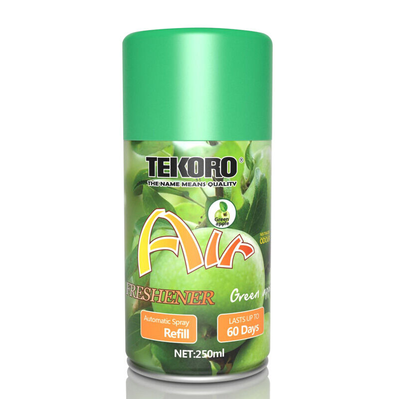 Tekoro Green Apple Flavour Air Freshener خودکار پر کردن اسپری با گواهینامه CE، RoHS، SGS، GMP و ظرفیت ≥200ml